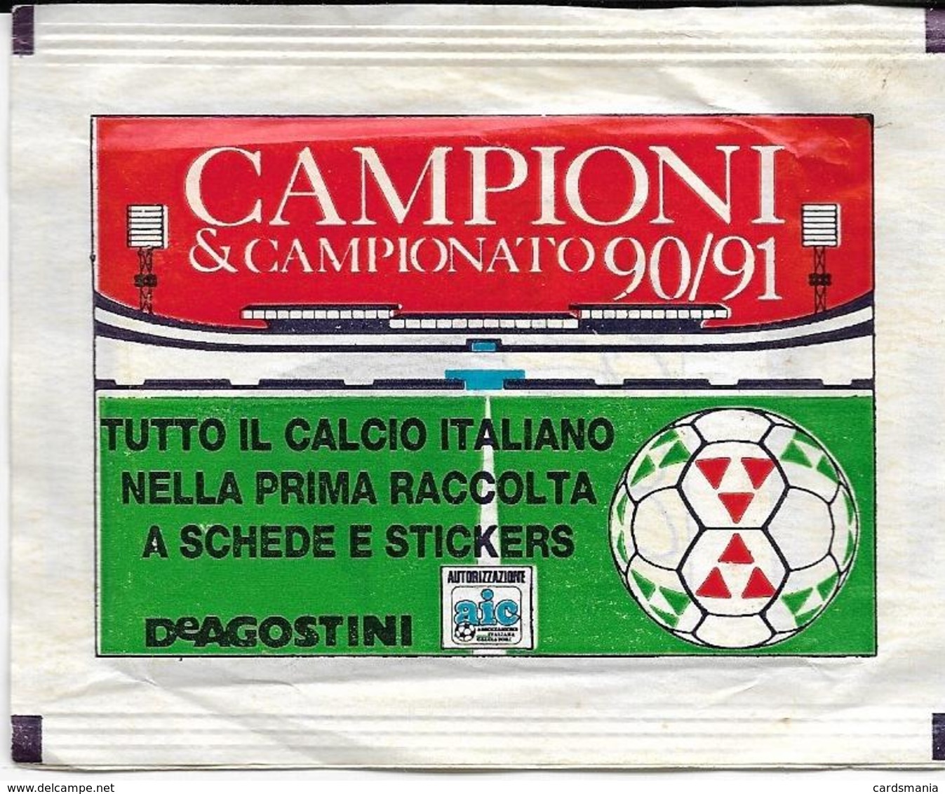 BUSTINA CALCIATORI CAMPIONI & CAMPIONATO 90/91 ED. DEAGOSTINI SIGILLATA PIENA - Altri & Non Classificati