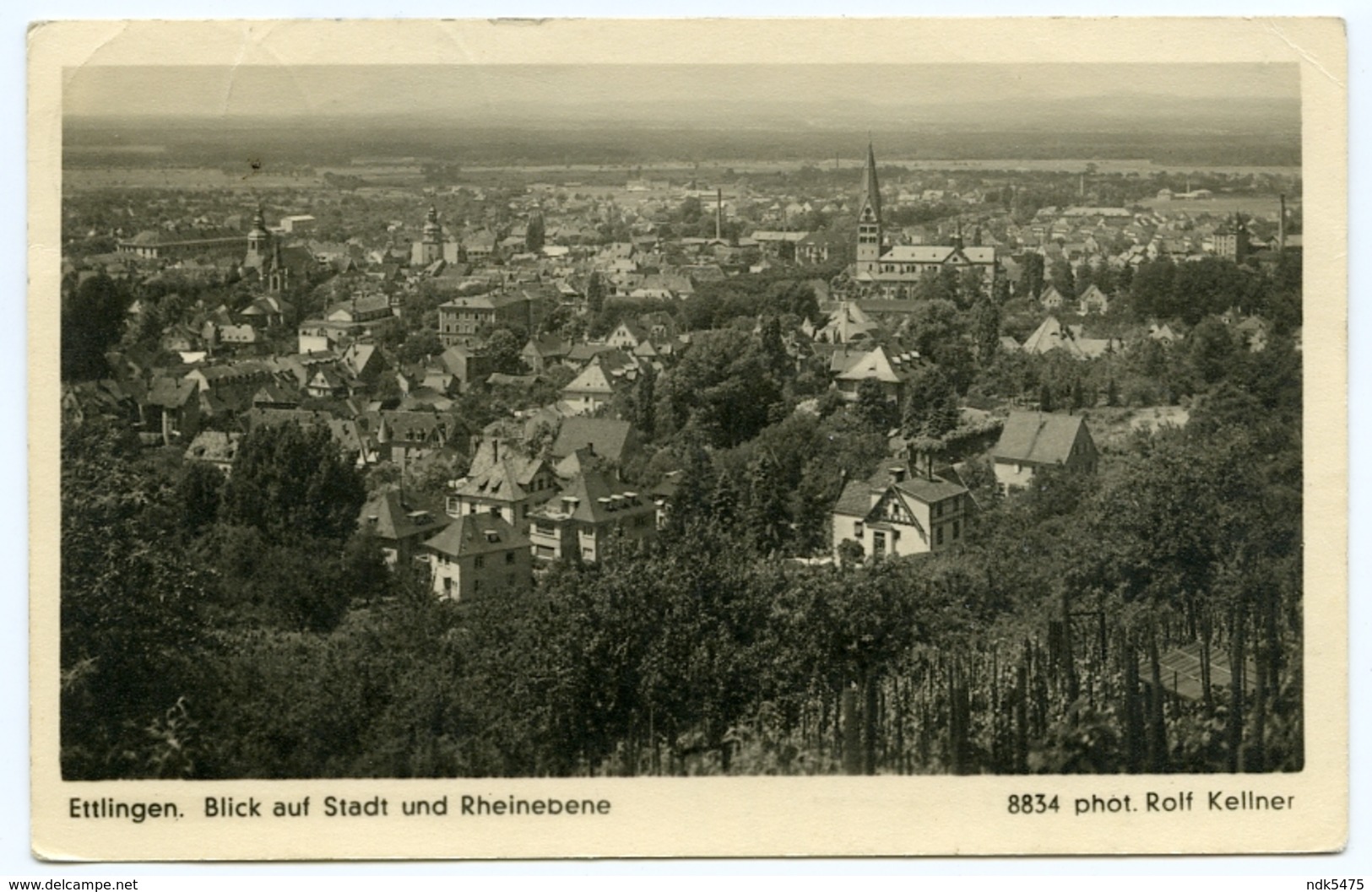 ALLEMAGNE : ETTLINGEN - BLICK AUF STADT UND RHEINEBENE / ADRESSE - PFORZHEIM, BUCKENBURG KASERNE - Ettlingen