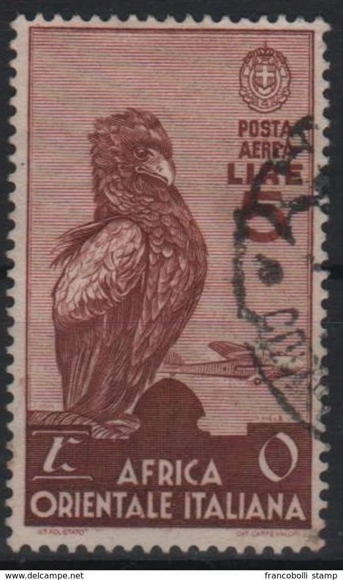 1938 AOI 5 L. Posta Aerea Soggetti Africani US - Africa Orientale Italiana