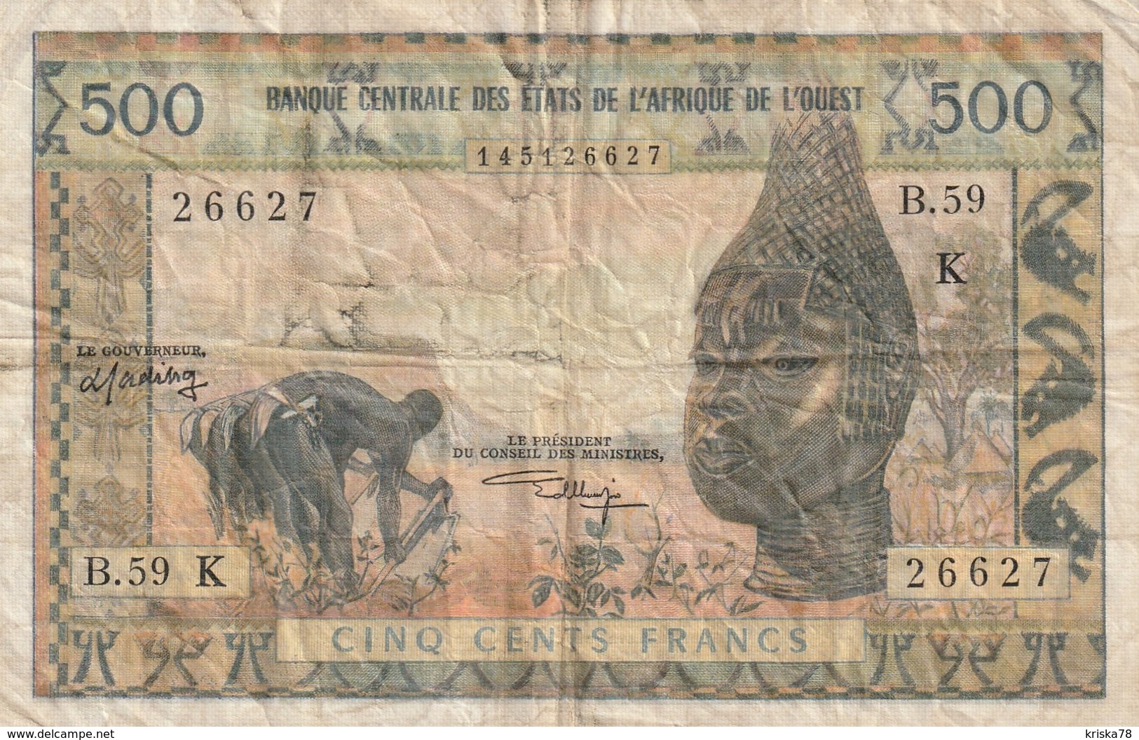 500 FRANCS - Stati Dell'Africa Occidentale