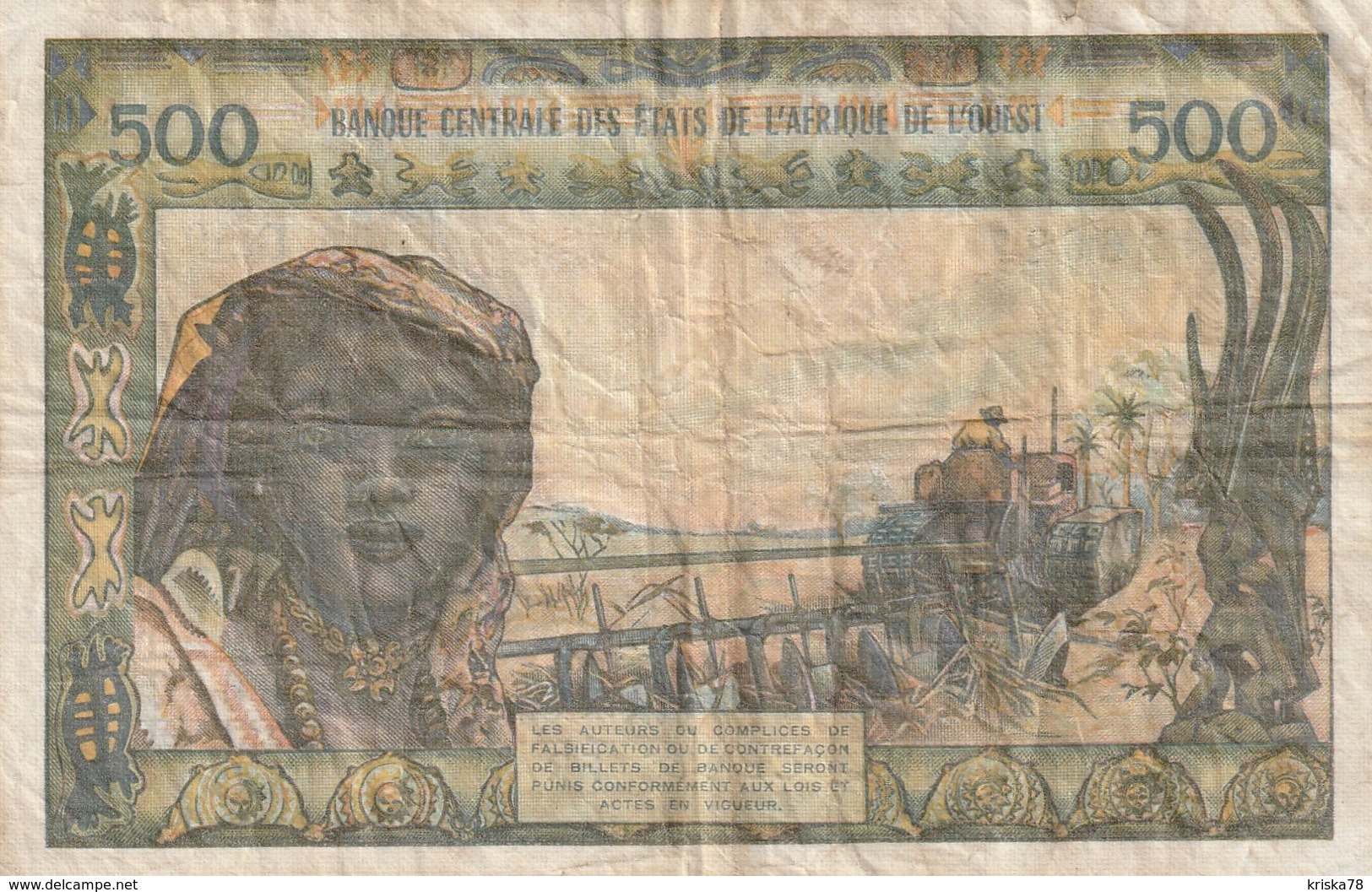 500 FRANCS - Stati Dell'Africa Occidentale