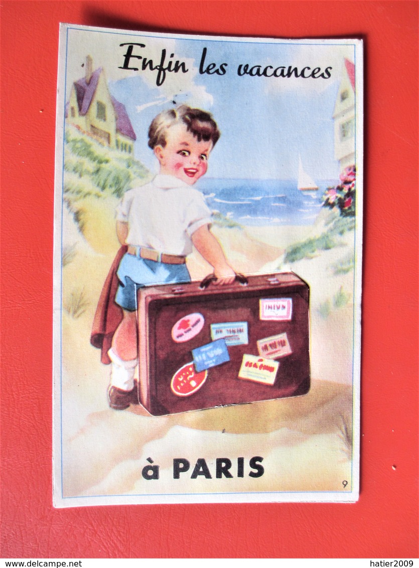 Carte A Systeme PARIS - Enfin Les Vacances - 10 Vues Dans La Valise - TBE - Panoramic Views