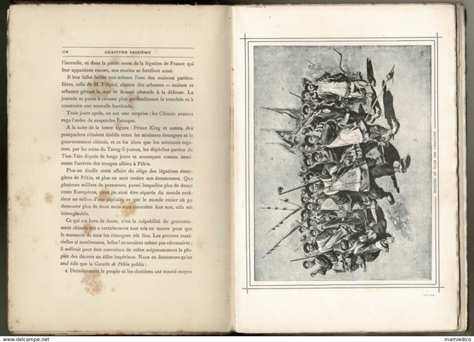 Livre de 292 pages  HISTOIRE: "LE DRAME DE PEKIN EN 1900" Nombreuses gravures. Vendu en l'état avec salissures