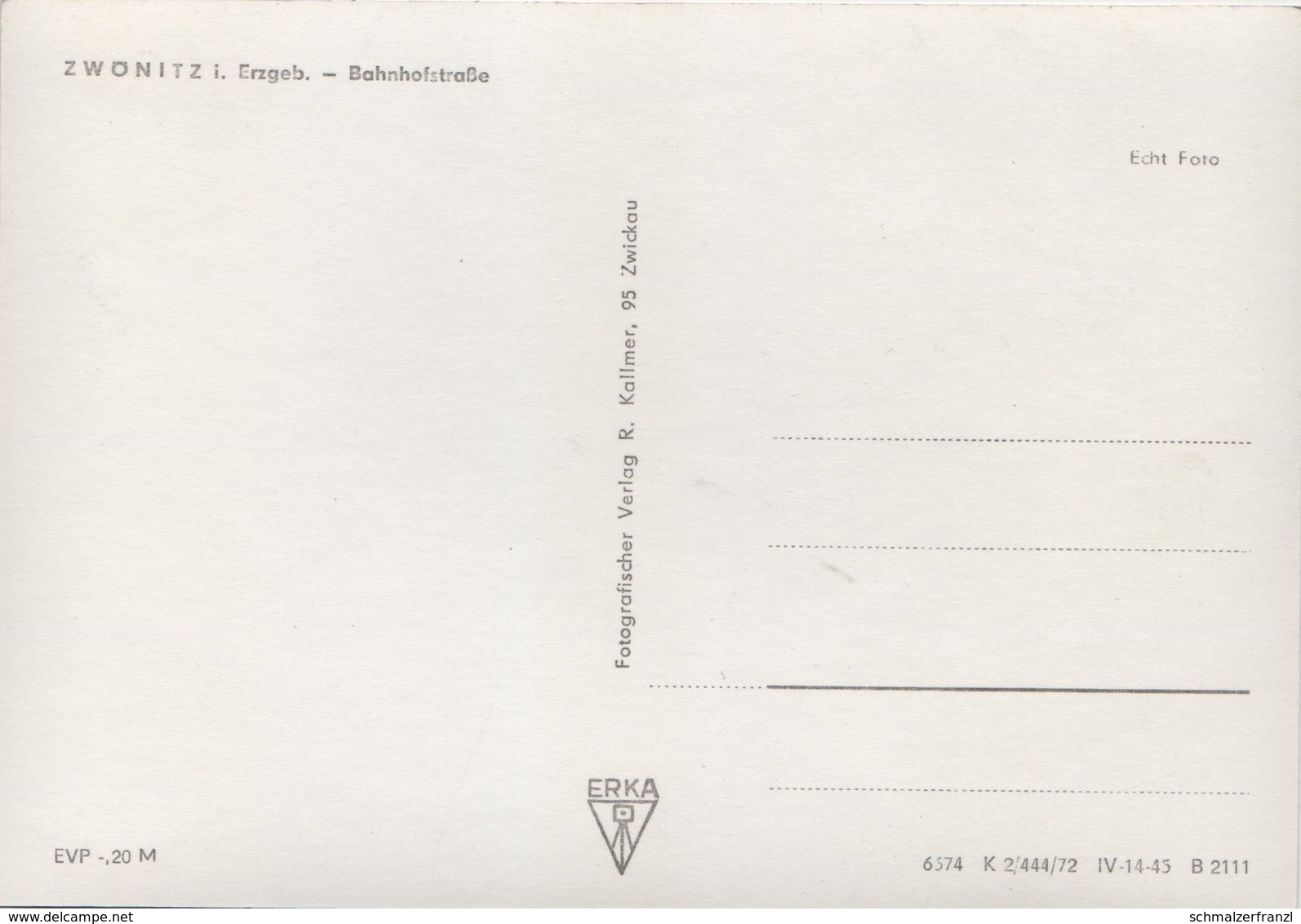 AK Zwönitz Bahnhofstraße Geschäft Elektrische Anlagen Linnbach A Hartensteiner Straße Wiesenstraße Goethestraße DDR - Zwönitz