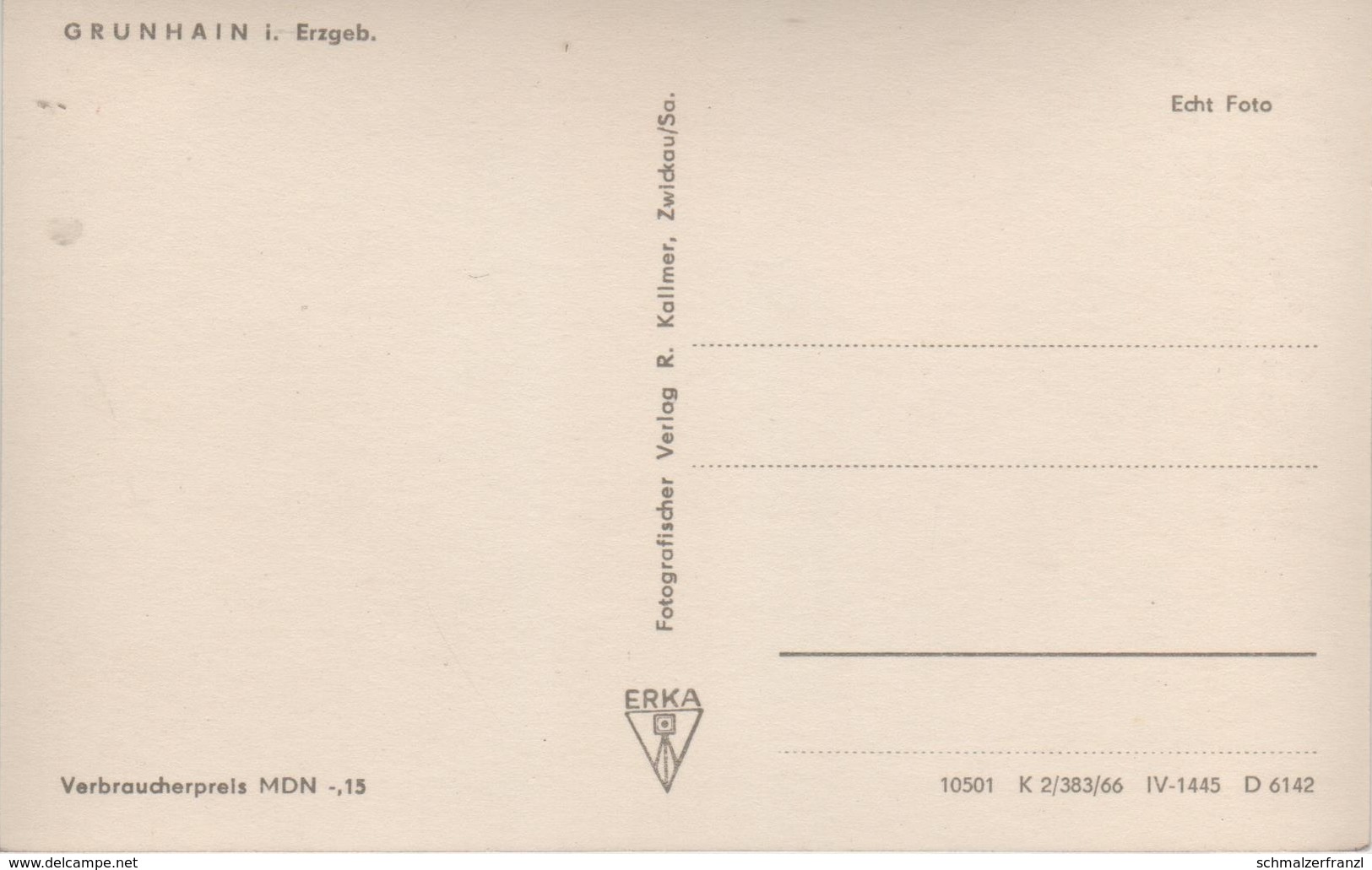 AK Grünhain Bäckerei A Beierfeld Aue Schwarzenberg Lauter Bernsbach Elterlein Waschleithe Schwarzbach Erzgebirge DDR - Gruenhain