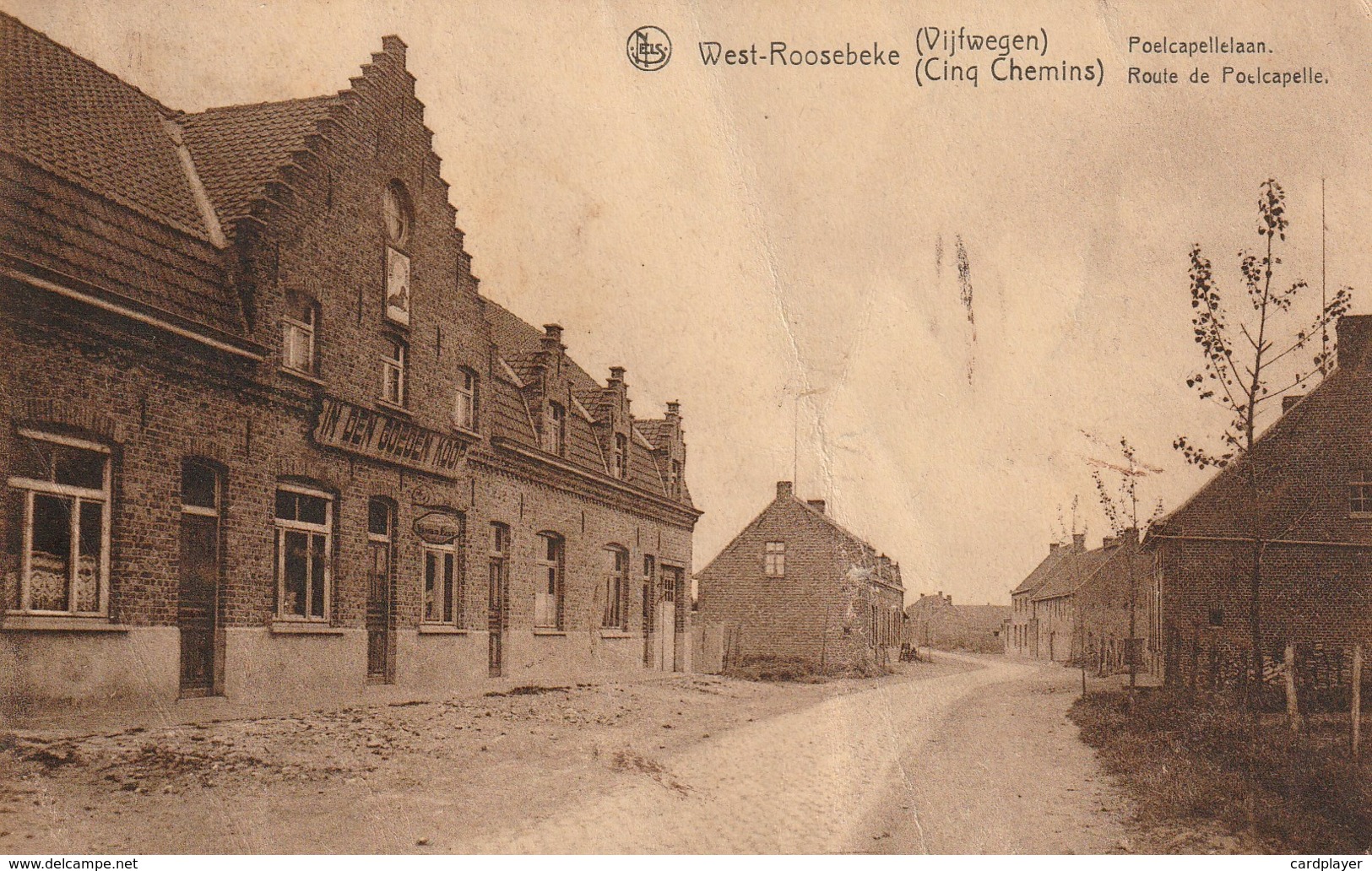 WESTROZEBEKE / WEST-ROOSEBEKE (Staden) - Vijfwegen -  Poelcapellelaan - In Den Goeden Koop - 1928 - Staat - Staden
