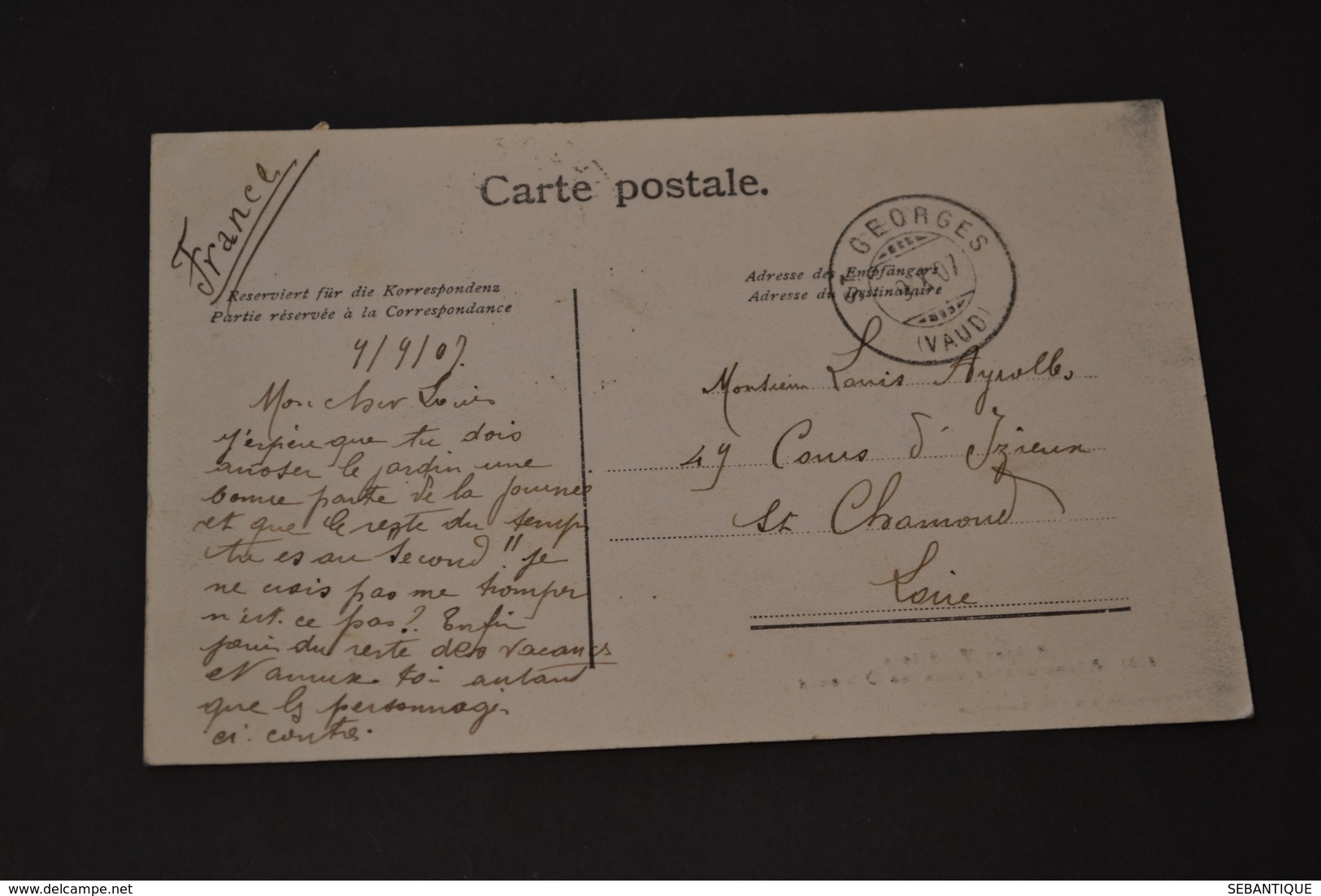 Carte Postale 1907 Suisse Scene Vaudoise Allons Danser Sous Les Ormeaux - Autres & Non Classés