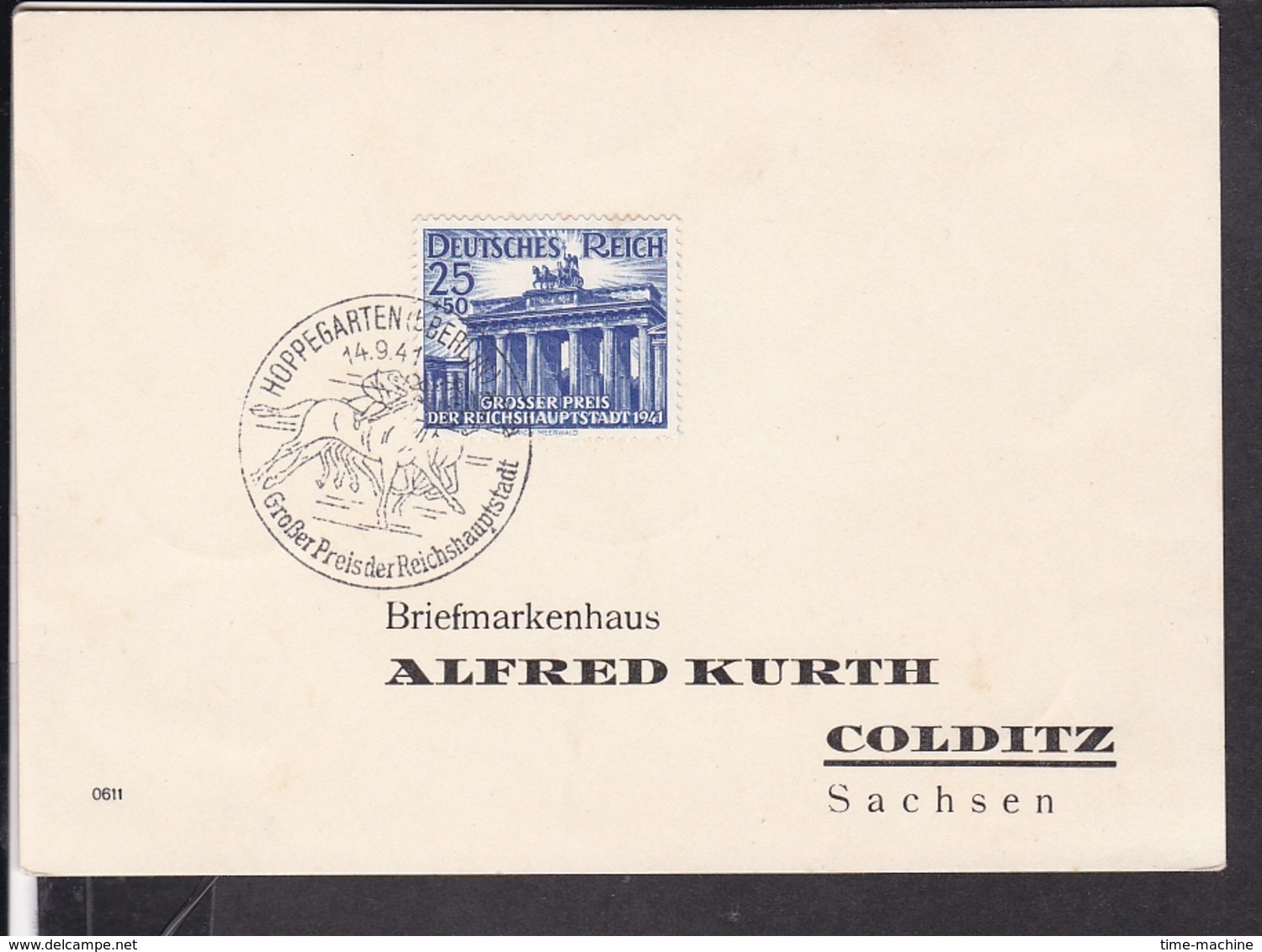 Sonderstempel Hoppegarten " Großer Preis Der Reichshauptstadt " 1941 - Briefe U. Dokumente