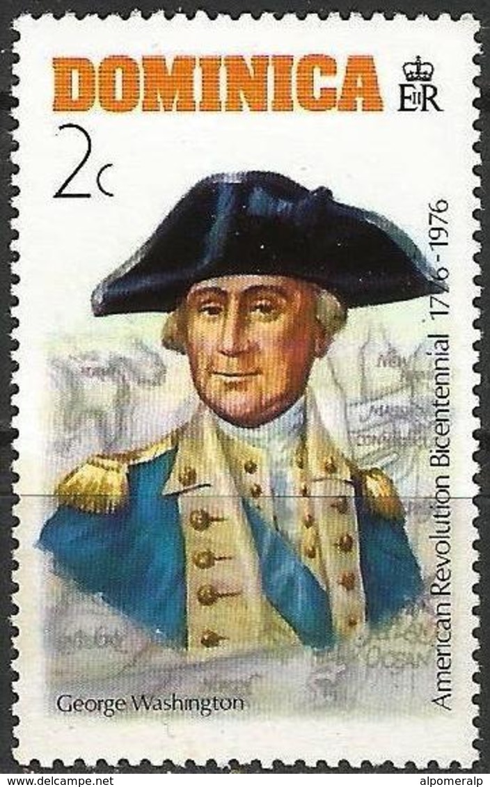 Dominica 1976 Mi 477 MNH George Washington, Heads Of State, Uniforms - George Washington