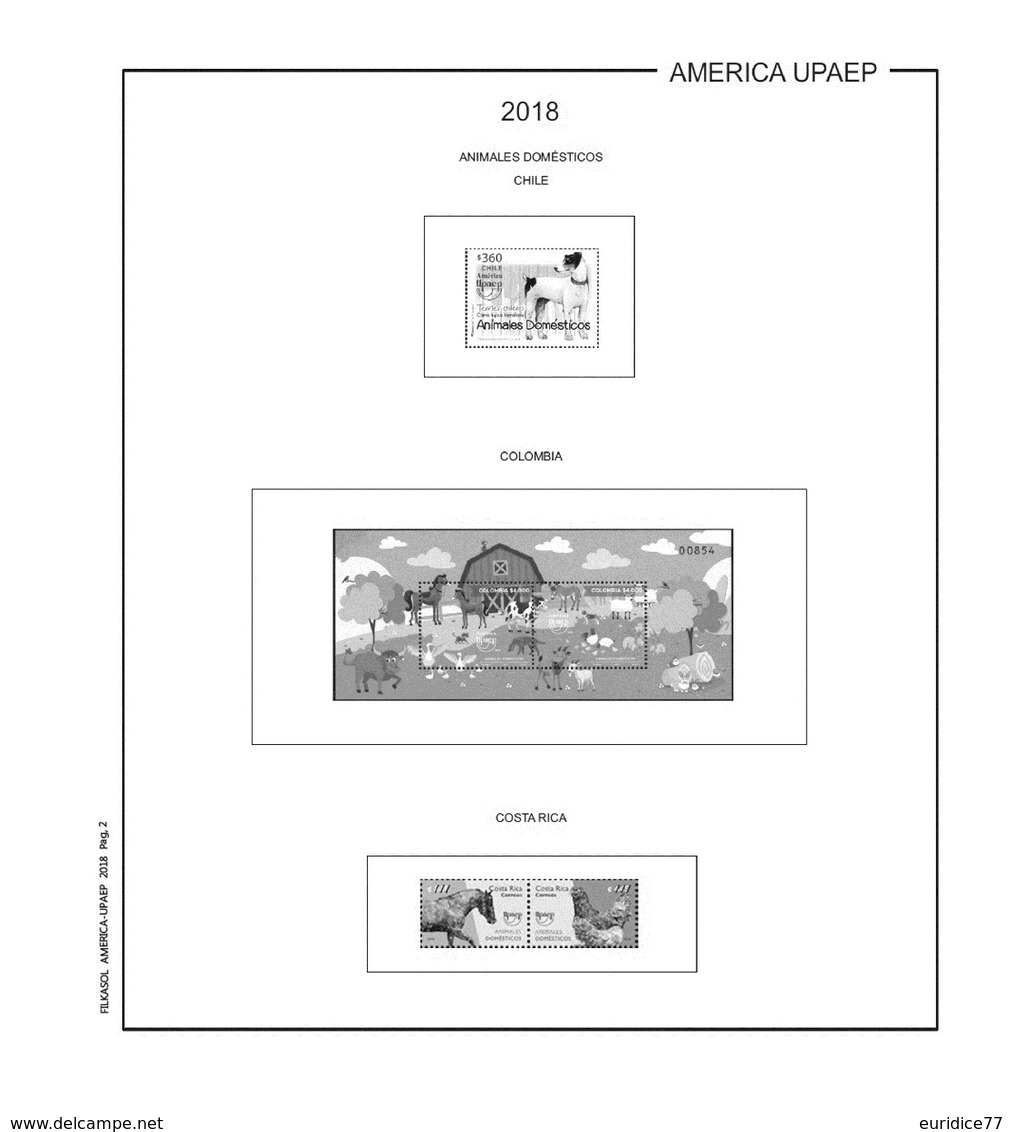 Suplemento Filkasol America U.P.A.E.P. 2015-2018 + Filoestuches HAWID Transparentes - Pre-Impresas