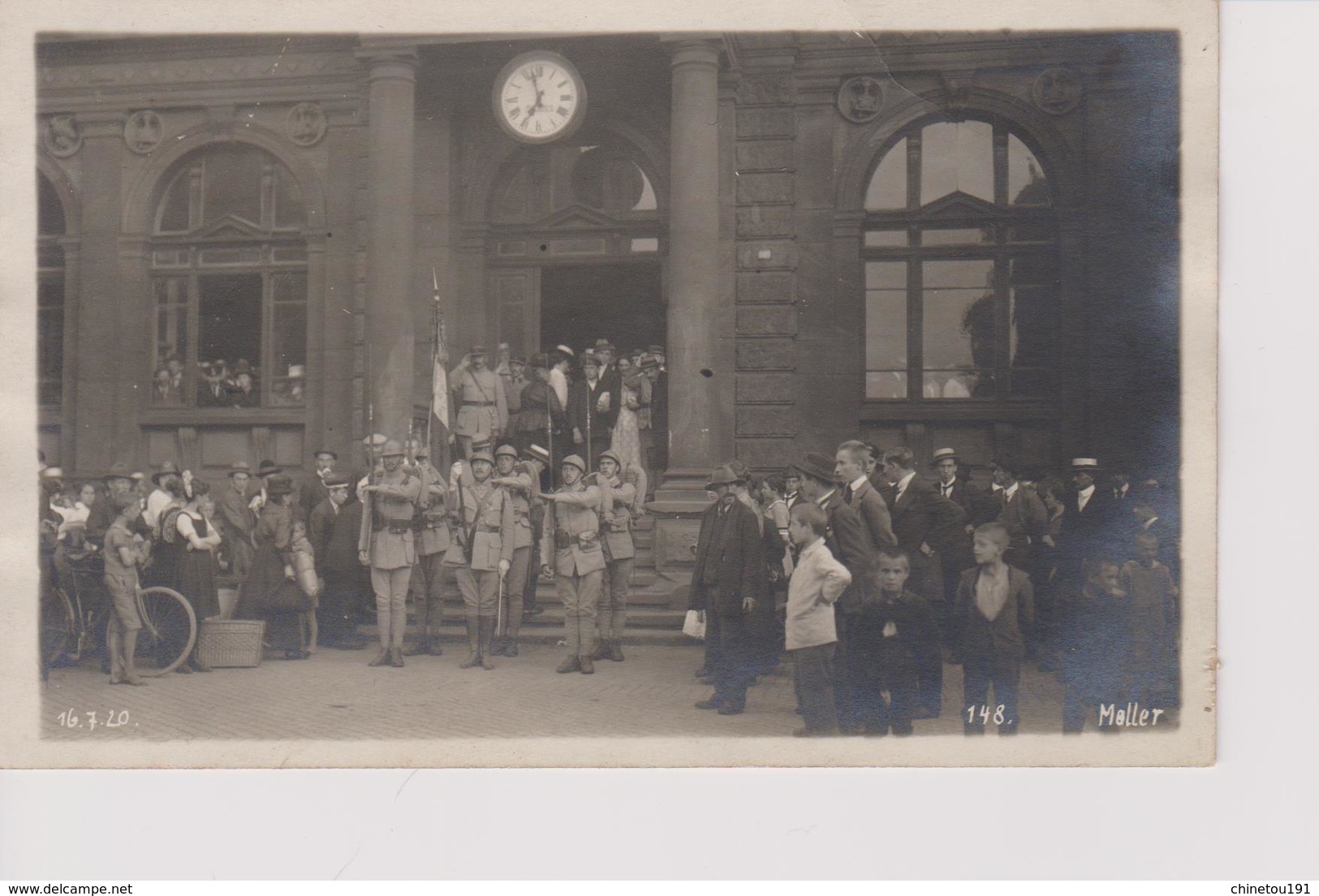 Carte Photo 14 Juillet 1920 Arrivée Du Drapeau Du 172 Eme R I Kaiserslautern - Régiments