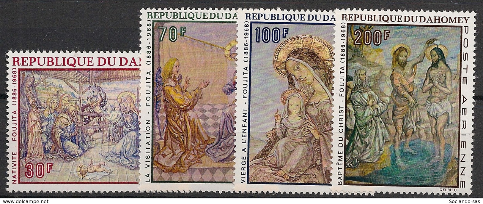 Dahomey - 1968 - Poste Aérienne PA N°Yv. 93 à 96 - Tableaux / Foujita - Neuf Luxe ** / MNH / Postfrisch - Religieux