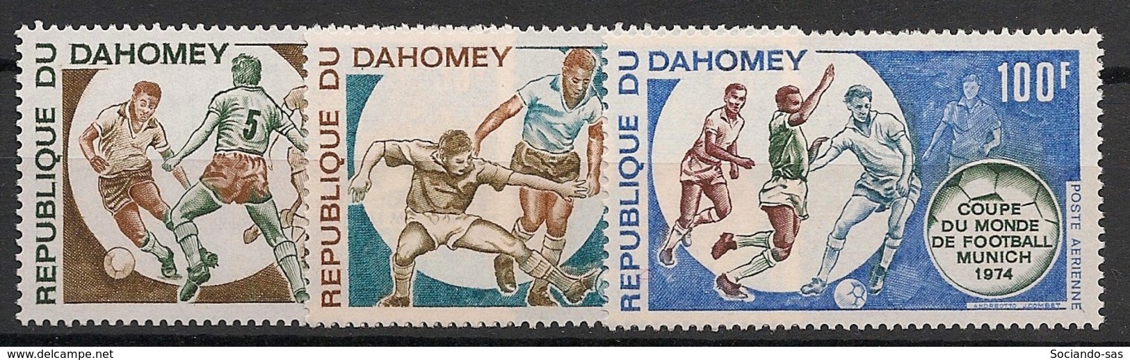 Dahomey - 1973 - Poste Aérienne PA N°Yv. 196 à 198 - Football World Cup - Neuf Luxe ** / MNH / Postfrisch - 1974 – Germania Ovest