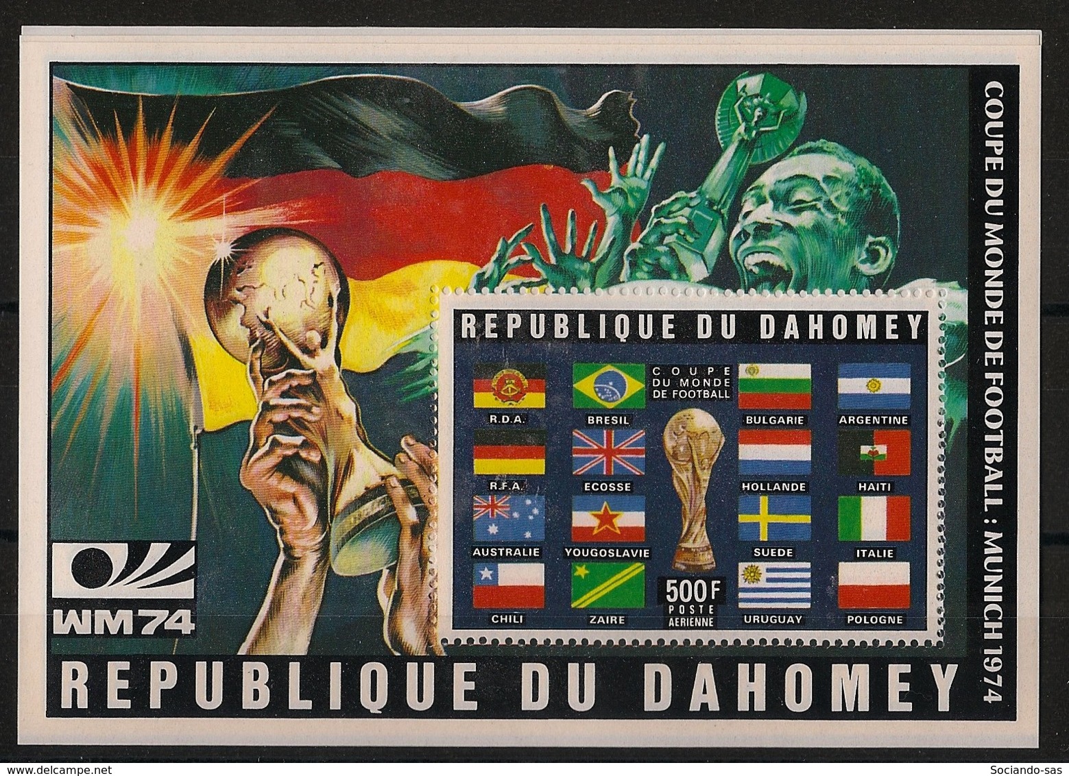Dahomey - 1974 - Bloc-feuillet BF N°Yv. 22A - Football World Cup / Deutschland - Neuf Luxe ** / MNH / Postfrisch - 1974 – Germania Ovest