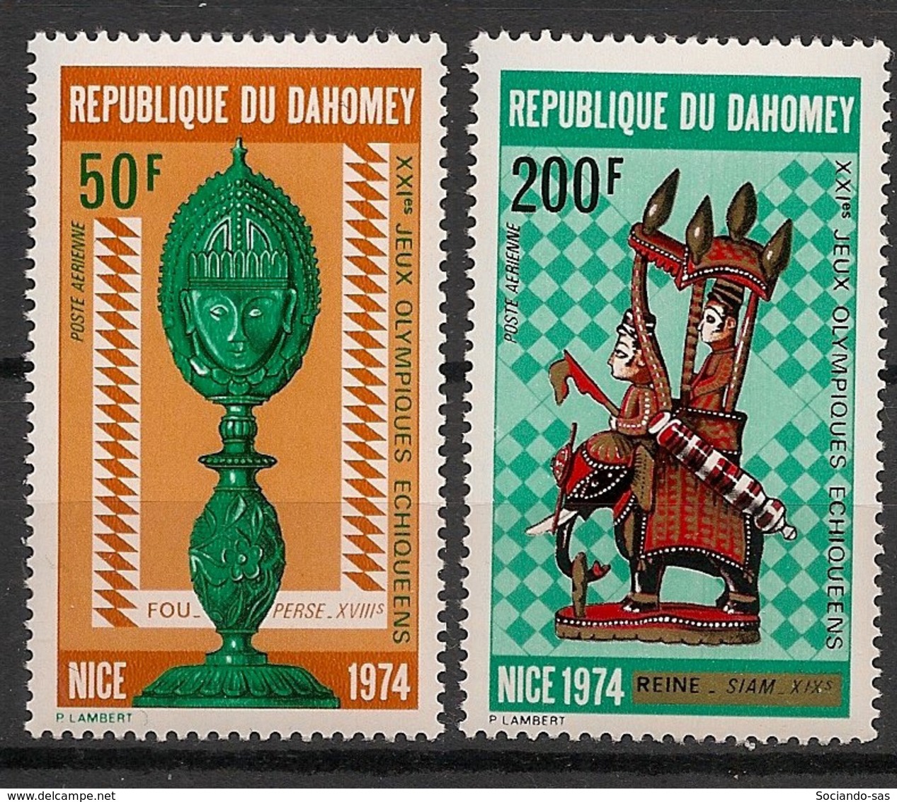 Dahomey - 1974 - Poste Aérienne PA N°Yv. 205 à 206 - Echecs - Neuf Luxe ** / MNH / Postfrisch - Bénin – Dahomey (1960-...)