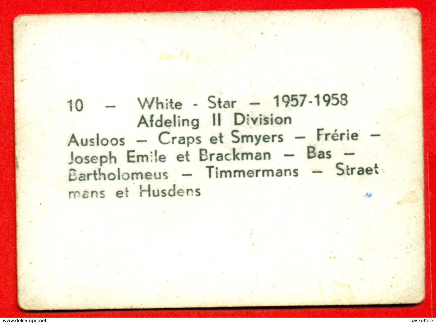 White-Star - 1957-1958 - Afdeling II - Fotochromo 7 X 5 Cm - Autres & Non Classés