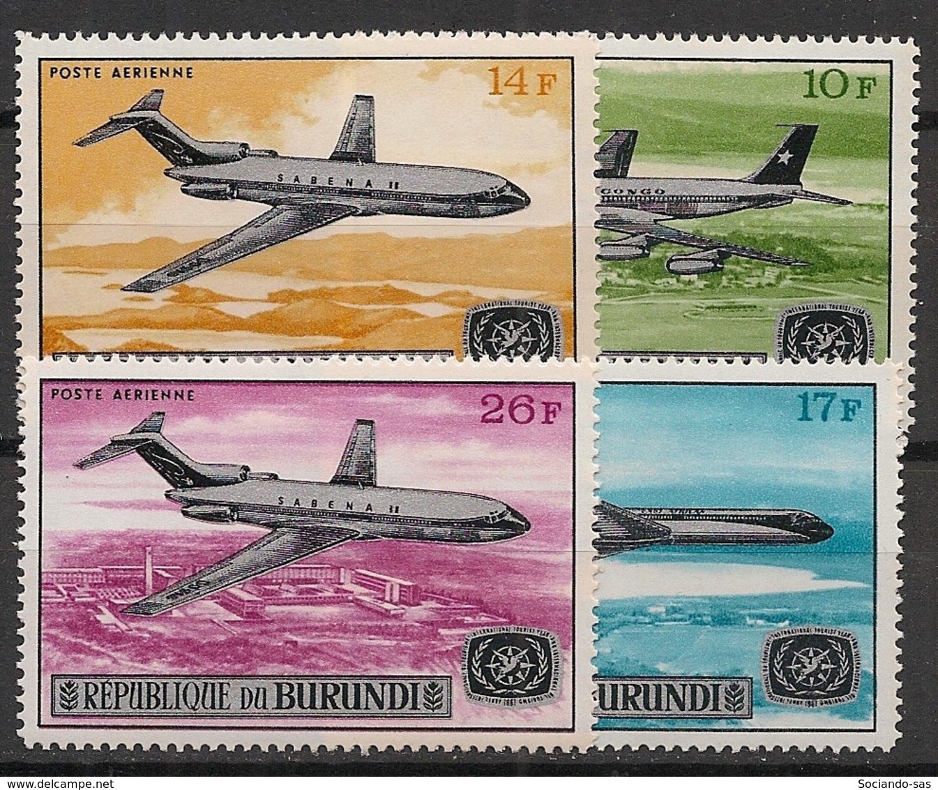 Burundi - 1967 - N°Mi. 374 à 377 - Avions - Neuf Luxe ** / MNH / Postfrisch - Nuovi