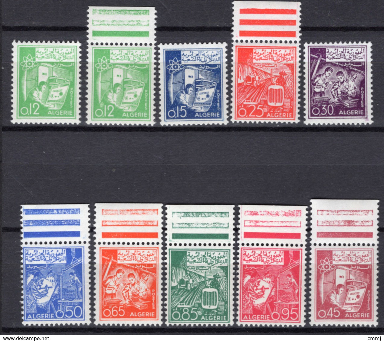 1964-65 - ALGERIA - Yv.  Nr. 390A+390A/391+393/399 - NH - (UP131.53) - Algeria (1962-...)