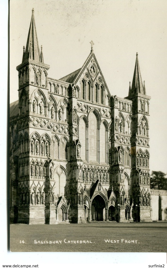 WILTS - SALISBURY - CATHEDRAL - WEST FRONT: RP Wi346 - Salisbury