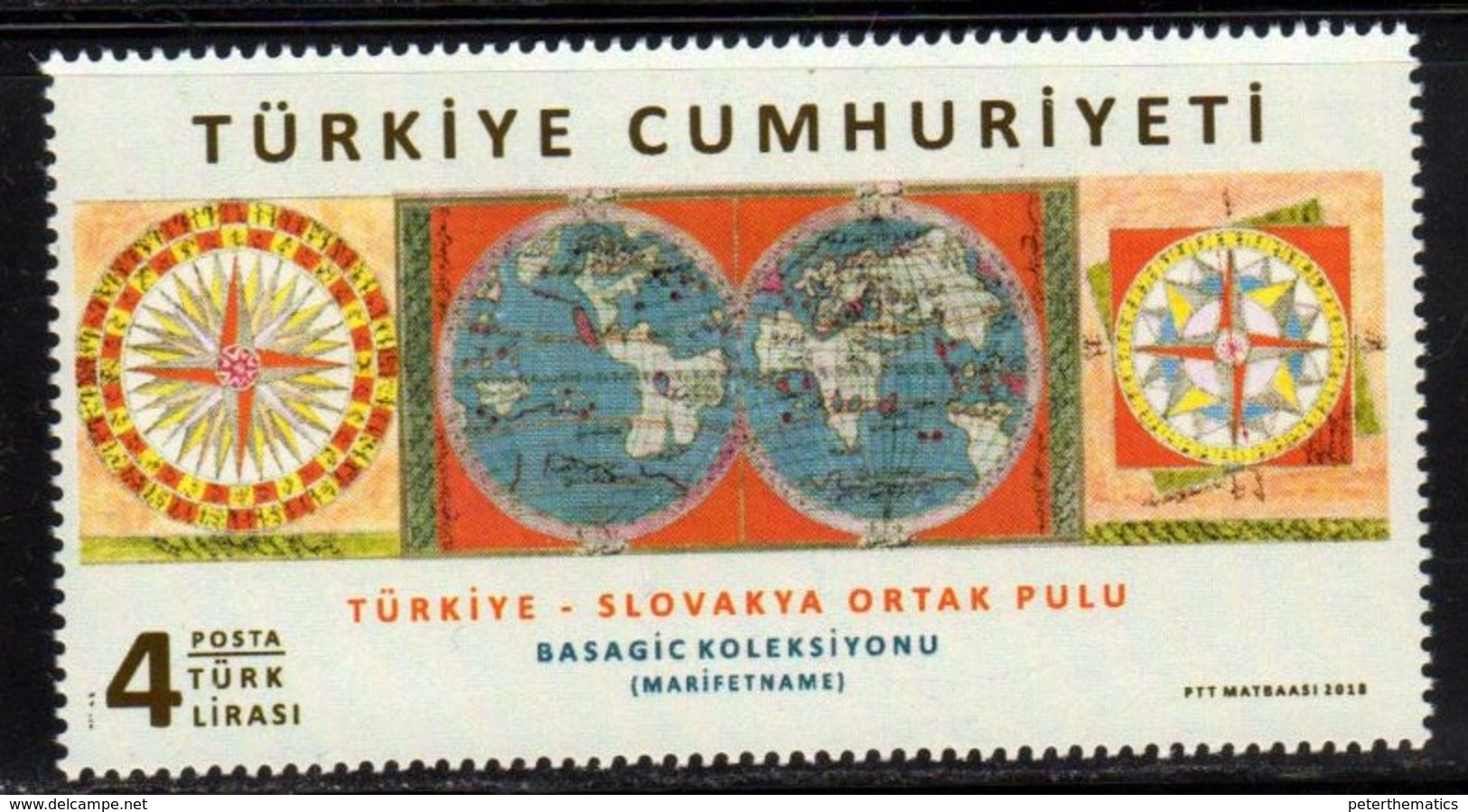 TURKEY, 2018, MNH,JOINT ISSUE WITH SLOVAKIA, OLD MAPS, 1v - Joint Issues