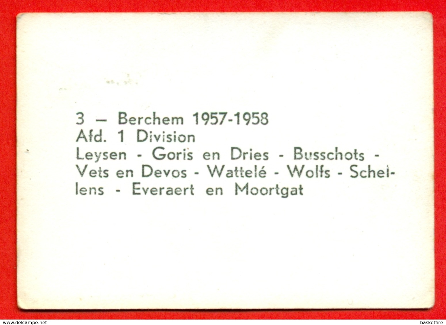 Berchem - 1957-1958 - Afdeling 1 - Fotochromo 7 X 5 Cm - Autres & Non Classés
