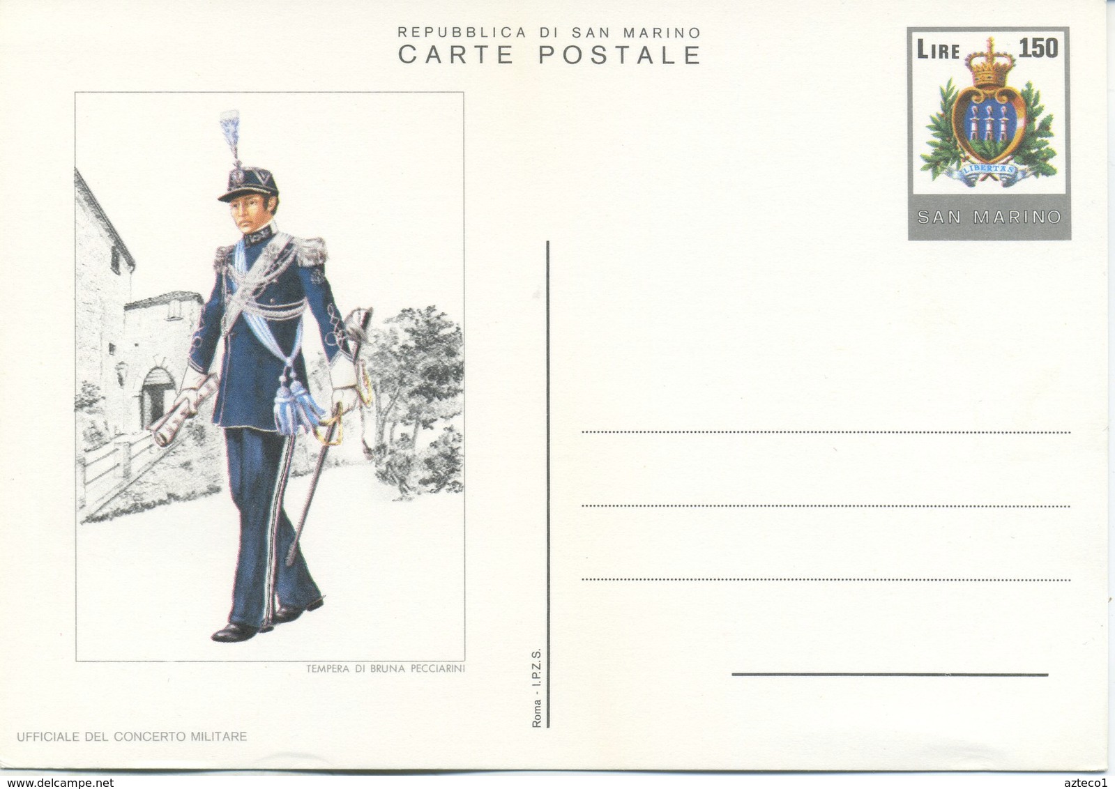 SAN MARINO - CARTOLINA POSTALE  1979 - UNIFORMI - SERIE  COMPLETA DI 6 CARTOLINE  - NUOVA - Postwaardestukken