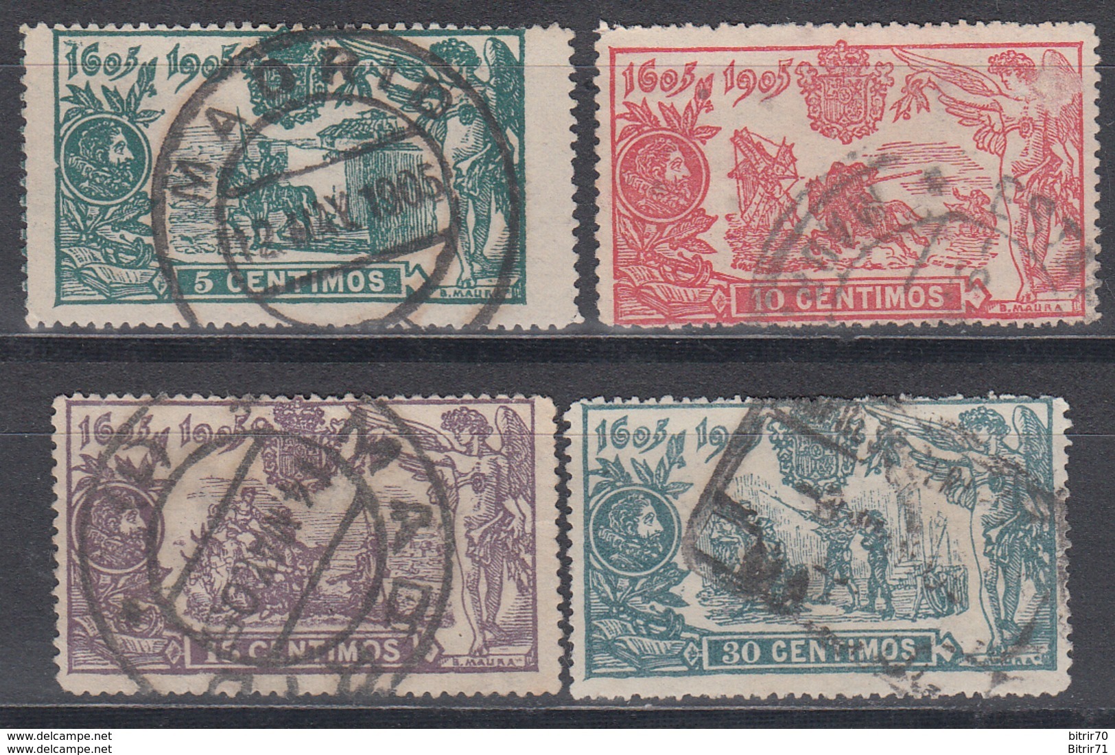 1905  EDIFIL Nº 257, 258, 259, 261, - Usados