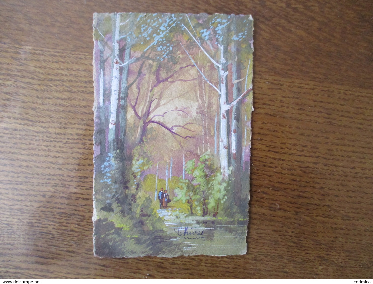 AQUARELLE PAYSAGE DE FORET 1931 - Sonstige & Ohne Zuordnung