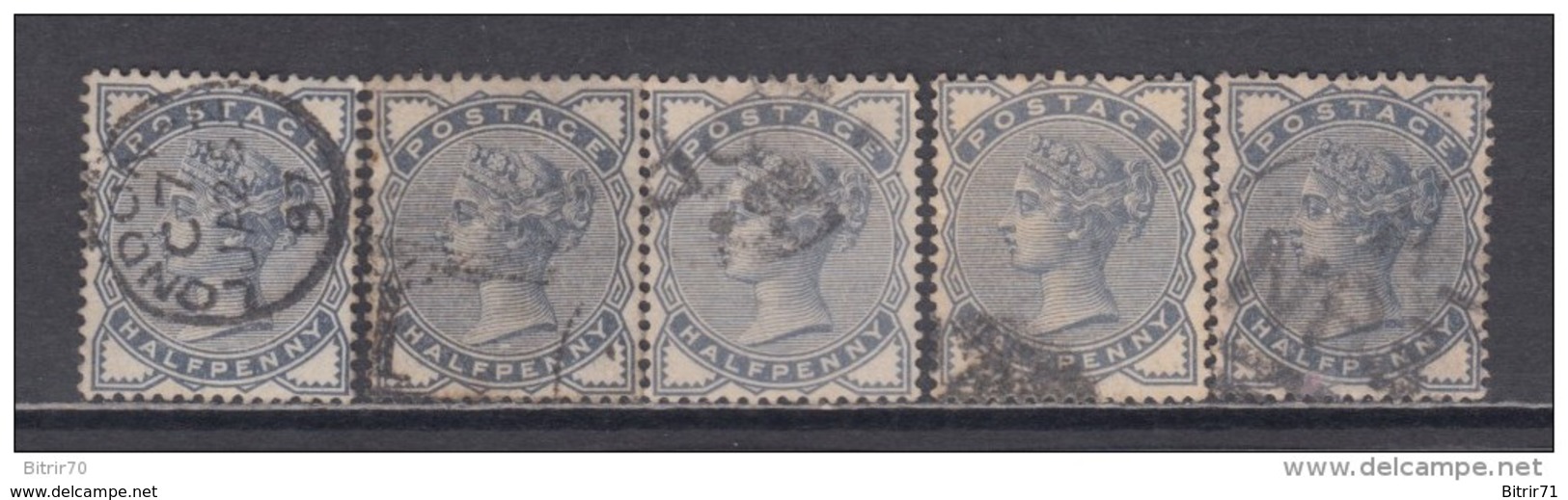 1883 -    ½ D   Slate - Blue - Usados