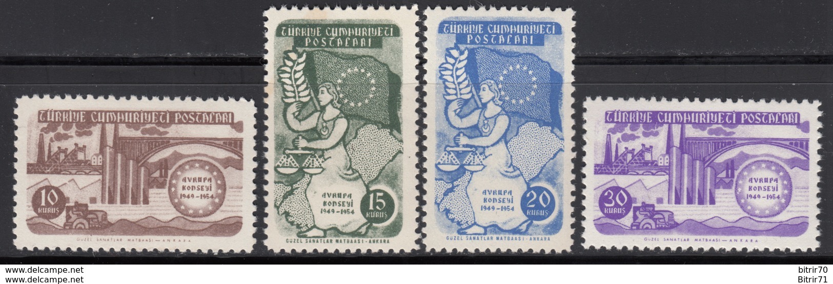 1954  MICHEL Nº 1391 / 1394   MNH - Unused Stamps