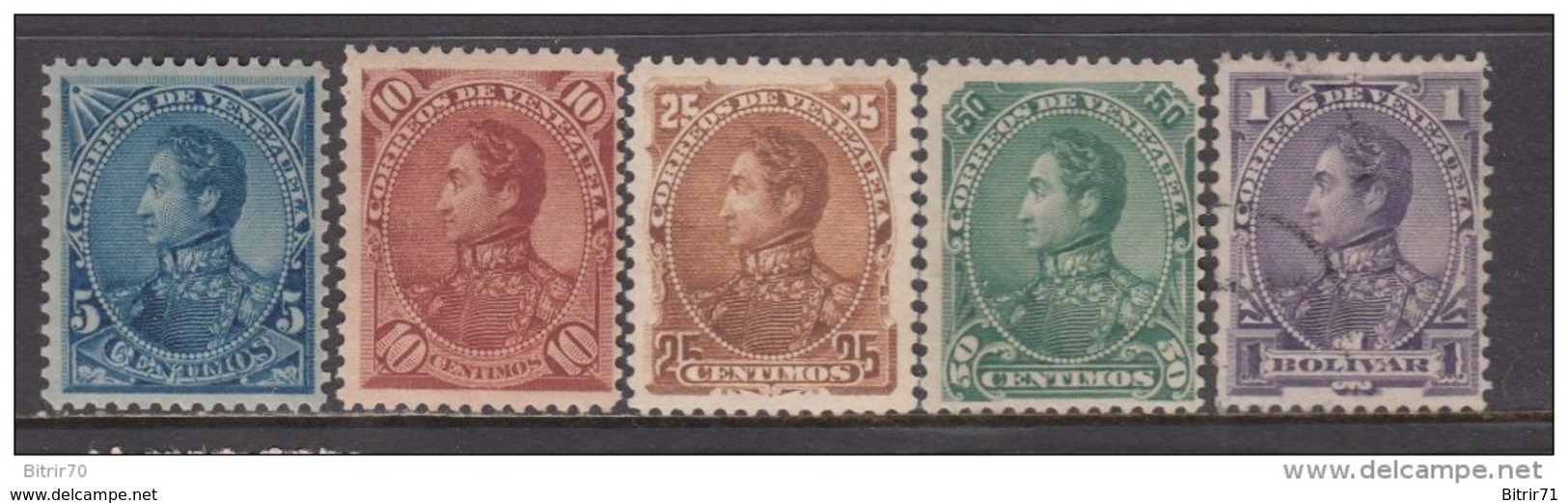 1882    YVERT  Nº  29 / 33 - Venezuela