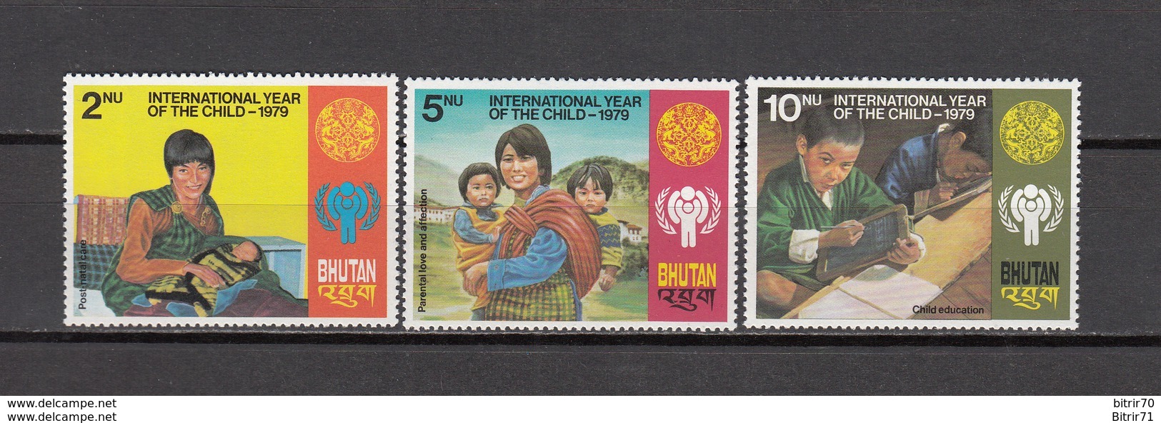 1979   YVERT  Nº 523 / 525   / ** / - Bhután