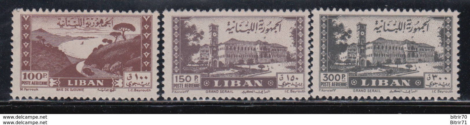 1947-1949   AÉREO, YVERT Nº 25, 26, 28,    /*/, - Lebanon