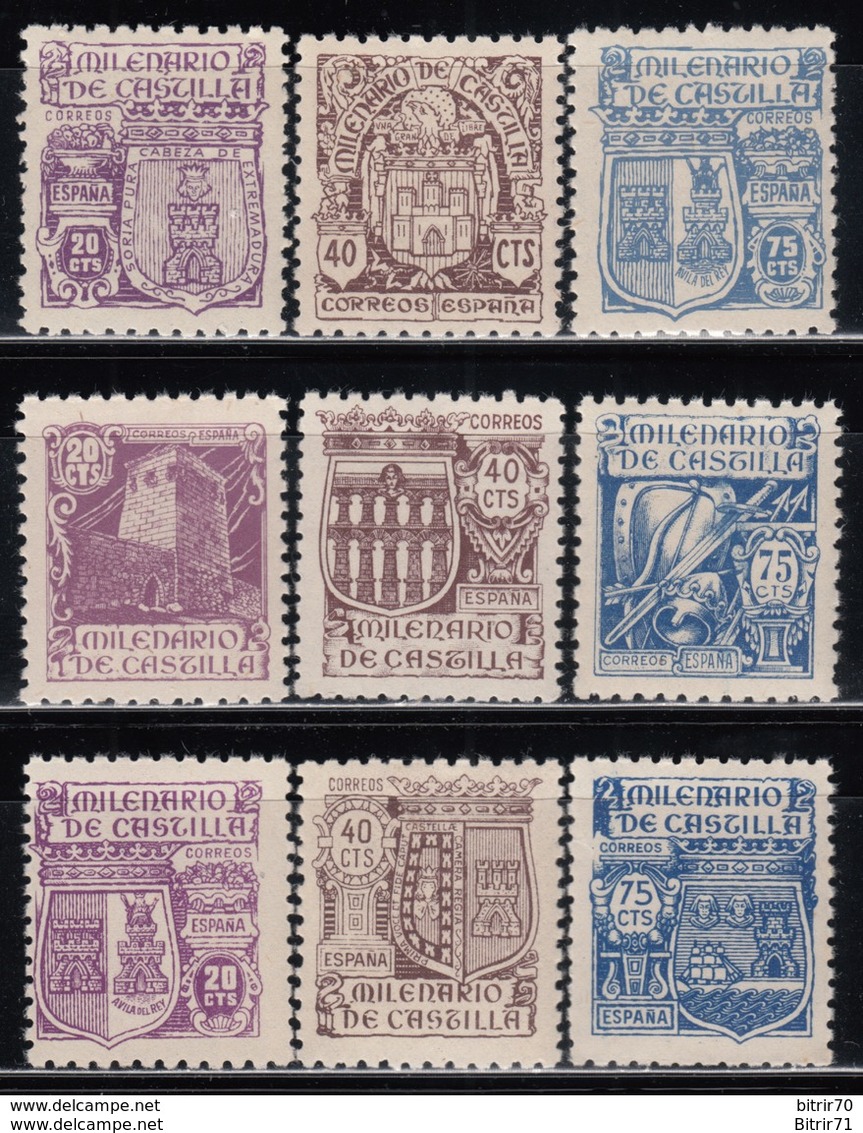 1944  EDIFIL Nº 974 / 982  MNH - Nuevos