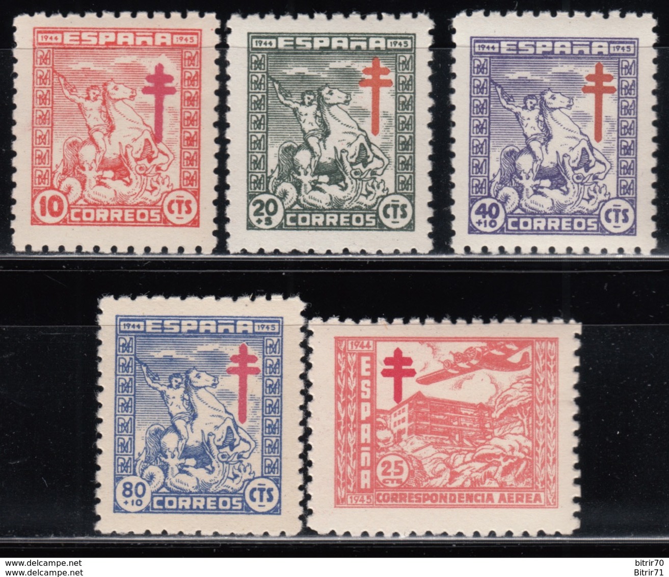 1944  EDIFIL Nº 984 / 988    MNH - Nuevos