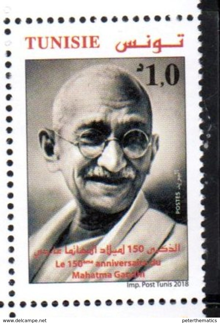 TUNISIA, 2018, MNH, GANDHI ,1v - Mahatma Gandhi