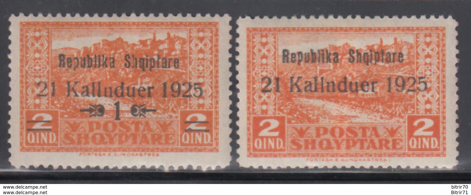 1925  YVERT Nº 159, 160 MH - Albania