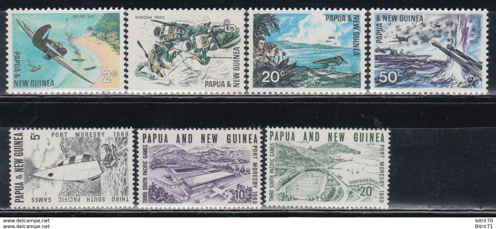 1967 -    YVERT Nº 118 / 121, 157 / 159,   /**/ - Papúa Nueva Guinea