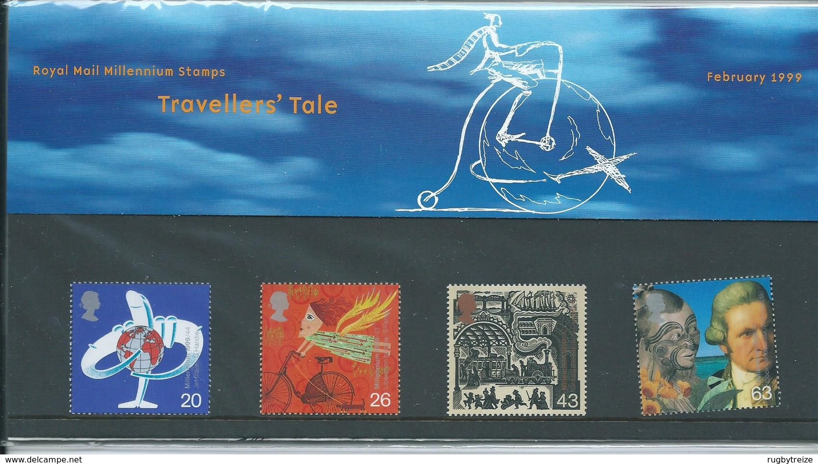 3119 Presentation Pack Feb 1999 Royal Mail Millennium Stamps Jet Travel Hardie Cook Kimowski GB Timbre Royaume Uni - Presentation Packs