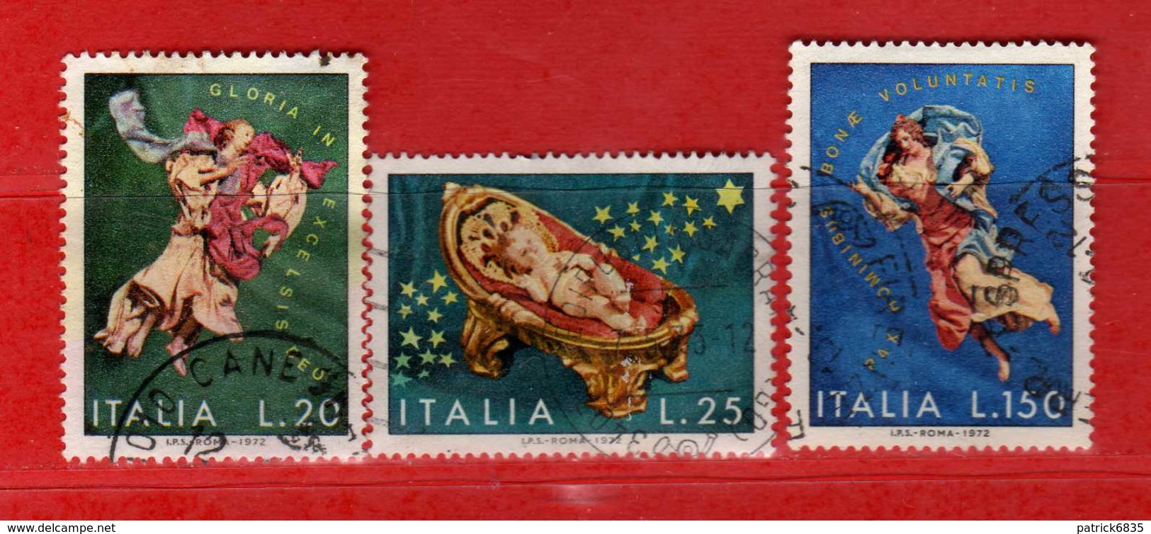 ITALIA - °1972 - Natale. Unif. 1189/91.  Usato - 1971-80: Usati