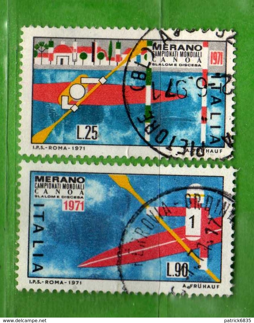 ITALIA ° - 1971 - MONDIALI Di CANOA, MERANO. - Unif. 1151/1152 - Usato,  Vedi Desrizione - 1971-80: Used