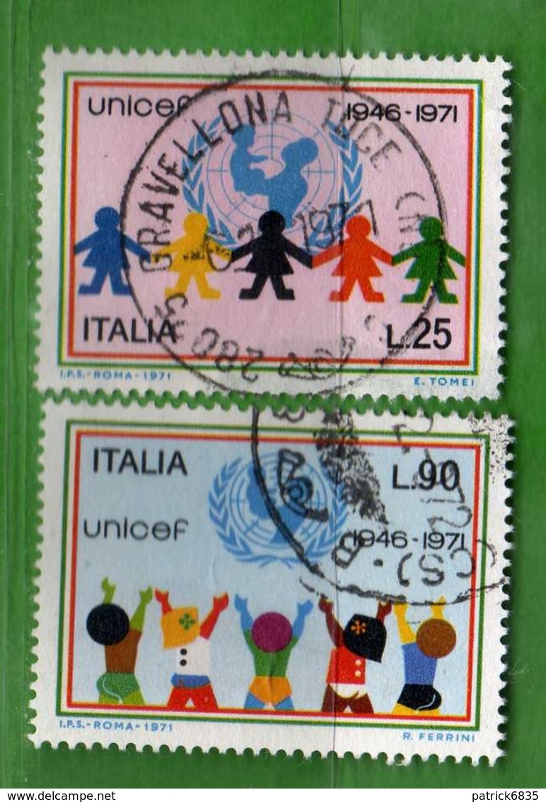 ITALIA ° - 1971 - U.N.I.C.E.F.  - Unif.1161/1162 - Usato,  Vedi Desrizione - 1971-80: Usados