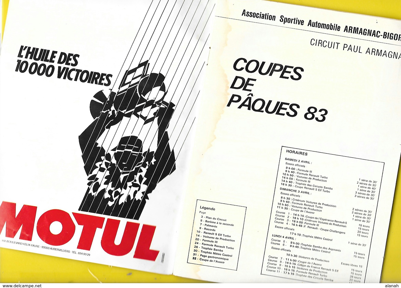 Programme Courses De NOGARO 1983 32 Pages + Couverture Format A5 - Programmes