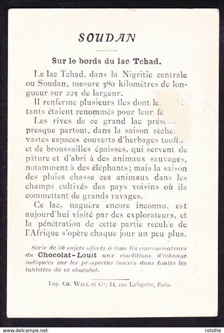 CHROMO Chocolat LOUIT Frères    Soudan Lac Tchad - Louit