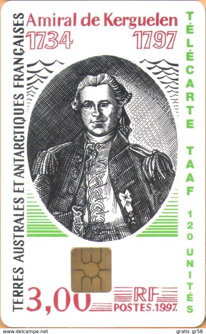 TAAF - TF-STA-0012, Amiral De Kerguellen 1734-1797, Famous People, Stamps, 750ex, 7/97, Mint / Unused - TAAF - Territori Francesi Meridionali