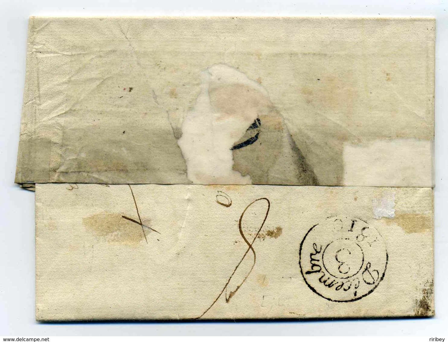 Dept Conquis De La RUR - ROER   / P103P COLOGNE + Port Payé Manuscrit + Marque PP  / 1810 - 1801-1848: Précurseurs XIX