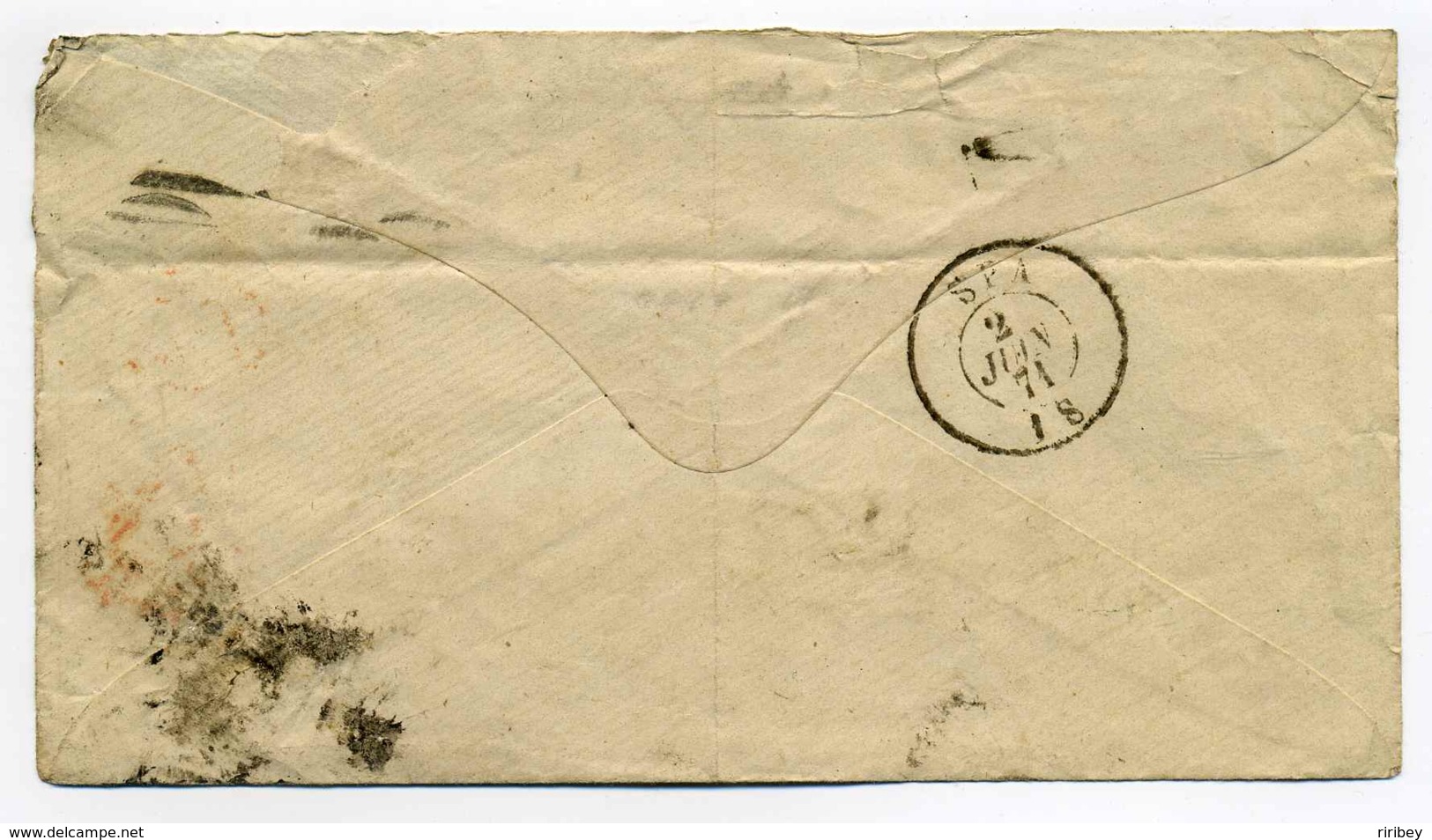 YT N°26 "One Penny"  + 27  "2 Pences"  Sur Lettre De London Pour La Belgique / 1er Juillet 1871 - Lettres & Documents