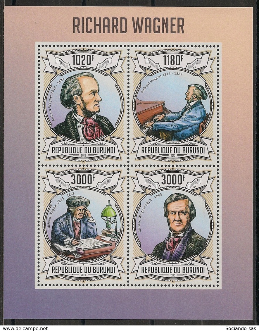 Burundi - 2013 - N°1986 à 1989 - Richard Wagner - Neuf Luxe ** / MNH / Postfrisch - Cote 18€ - Musique