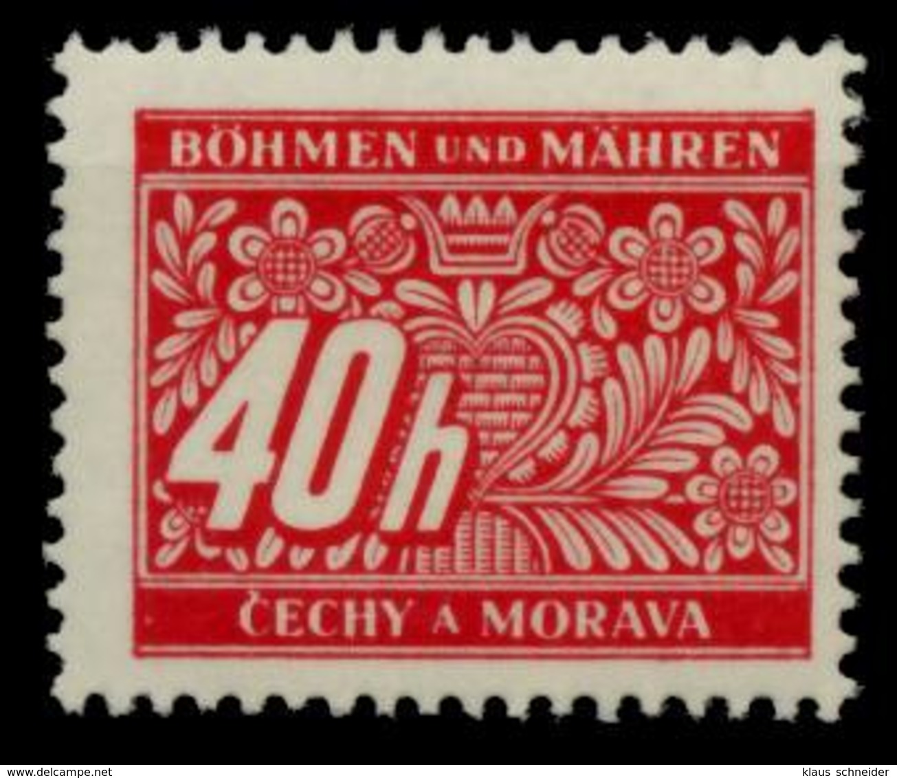 BÖHMEN MÄHREN PORTO Nr 5 Postfrisch X788CF2 - Ungebraucht