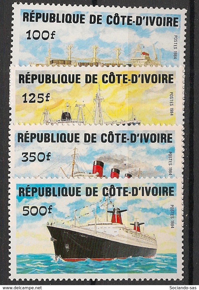 Cote D'Ivoire - 1984 - N°Yv. 691 à 694 - Bateaux - Neuf Luxe ** / MNH / Postfrisch - Barche